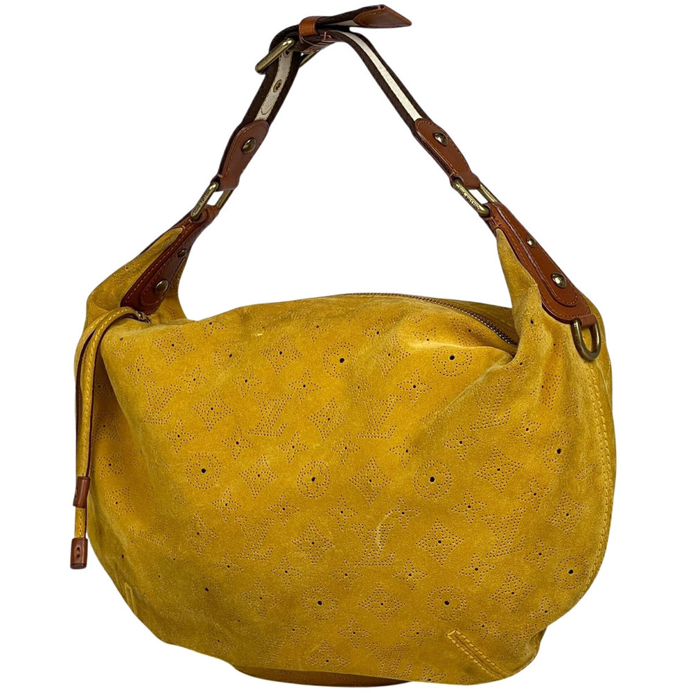 Louis Vuitton Onata Perforated Monogram Suede Shoulder Bag Myce Yellow